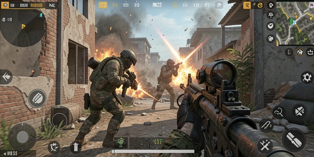 Tampilan gameplay IN22 yang seru dan penuh aksi.