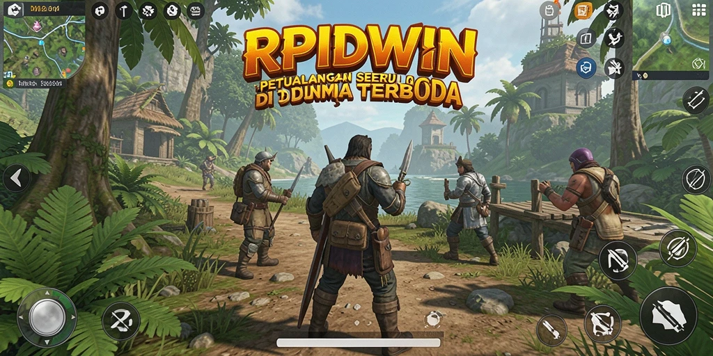 Tampilan gameplay RPIDWIN yang menampilkan dunia terbuka penuh petualangan.