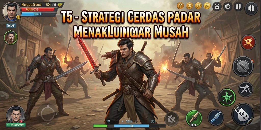 Tampilan utama gameplay T6 dengan aksi strategi yang mendebarkan.