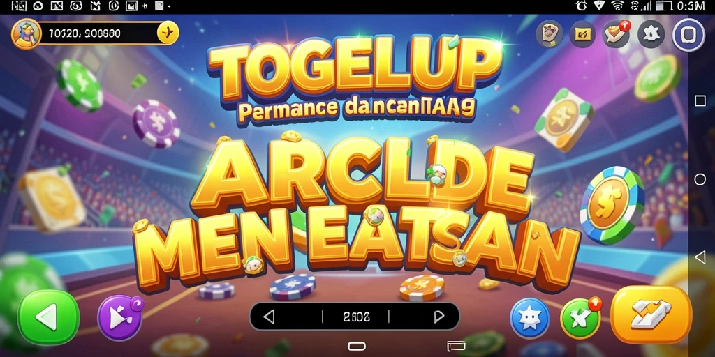 Tangkapan layar utama TOGELUP menunjukkan aksi seru dalam gameplay Arcade.